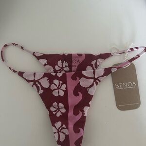Benoa Swim Pink and Burgundy Bikini Bottom